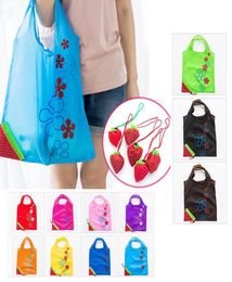 Reusable Portable Shopping Grocery Bag Large Size Folding Strawberry Shopper Tote Home Storage Bags Convenient Pouch2626113