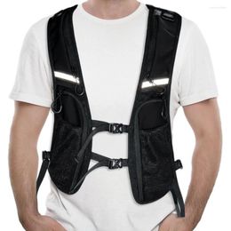 Men's Vests Functional Tactical Vest Chest Bag Lightweight Backpack With Pocket & Extra Storage Fashion Waistcoat For Cycling Running