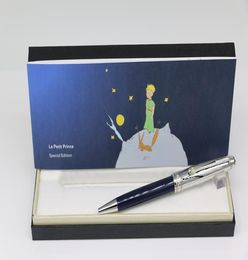 The little prince series ballpoint pen up silver and down blue color with Trim office school supply perfect gift5829960