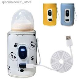 Bottle Warmers Sterilizers# USB baby bottle heat bag universal digital display care heater portable Q2404172