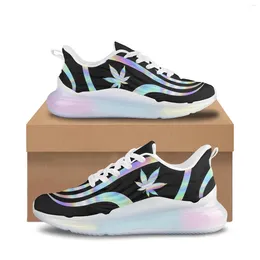 Casual Shoes Fashion Gradient Leaves Printend Sneakers Air Cushion For Walk Luxury Tennis Brand Men