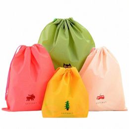 cute Carto Clothes Packing And Finishing Bag Waterproof Household Storage Bag Moisture-proof Drawstring Bag Dust-proof 637C#