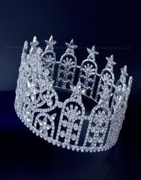 Beauty Pageant Full Round Crwns Austrian Rhinestone Crystal Quality Assurance Stars Miss USA Crown Headwear High Grade Tiaras Mo238877274