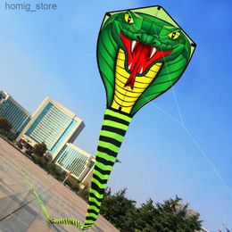 Kite Accessories A strong snake with a colorful tail! A large beginner snake kite suitable for children and adults with strings and handles Y240416