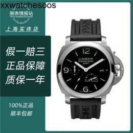 Designer Watch Paneraiss Watch Mechanical PAM00321 Steel Material Two Place Dynamic Storage 44mm