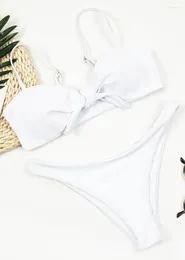 Kadın Mayo Cikini-Kadın Monokromatik Bikini Tong Split Beach Sports Sweets Sexy Moda Yaz