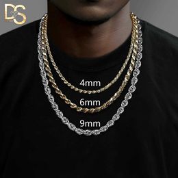 4mm 5mm 6mm 7mm 8mm 10mm 925 Silver Cuban Link Chain 925 Sterling Silver Rope Necklace For Men Women