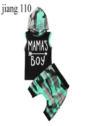 Kids Clothing Sets Summer Baby Clothes Boy Camouflage Letter Print for Boys Outfits Toddler Fashion Hooded Tshirt Shorts Children9791522