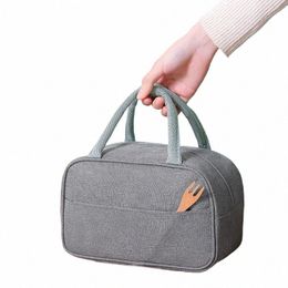 portable Insulated Lunch Bag Waterproof Canvas Cooler Ice Pack Work Food Tote Picnic Thermal Bag for Women Girl Kids Children k9xl#