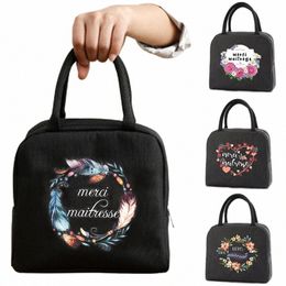 children Insulated Lunch Box Men Women Travel Portable Cam Picnic Bag Maitre Print Cold Food Cooler Thermal Bags Handbag Z0zh#