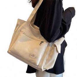 korean Style Women Casual Tote Large Capacity Reusable Canvas Tote Bag Shop Bag High Quality Casual Handbag Shoulder Bag 50Uu#