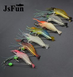 7pcslot Fishing Lures Luminous Shrimp Lures Soft Lures 8cm 5g 7 Colour Artificial Baits Carp Fishing Tackle FU4027749141