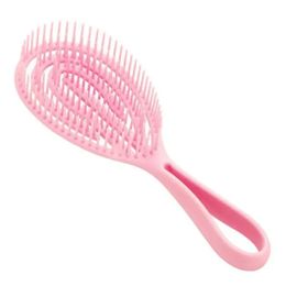 2024 Elliptical hollowing out Hair Scalp Massage Comb Hairbrush Wet Curly Detangle Hair Brush for Salon Hairdressing Styling