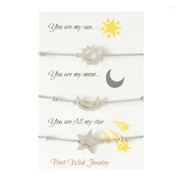 Link Bracelets For Sun Moon Star Matching Friendship Promise Going Away Gif