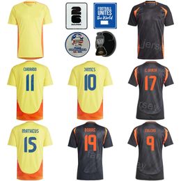 Copa America 2024 Soccer Colombia Jerseys 11 CUADRADO 3 MEDINA 7 DIAZ 15 MATHEUS 14 SINISTERRA 16 LERMA 17 BORJA 19 BORRE 11 ARIAS Football Shirt Kits National Team