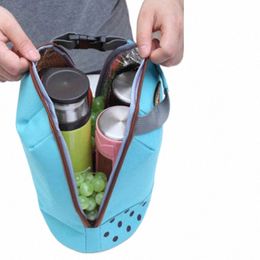 portable Cooler Tote Insulated Canvas Lunch Bag Thermal Food Picnic Bento Lunch Bags Bolsa Termica J3YQ#