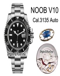 2019 N V10 SA3135 ETA A2836 Automatic Ceramics Bezel Black Dial 904L Steel Mens Watch Edition Blue Hairspring Puretime Watche6420572