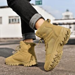 Fitness Shoes Men's Boot Combat Mens Ankle Tactical Big Size 39-48 Male Work Safety Motocycle Boots