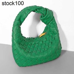 BottegVenetas Italy Jodie Handbag Knotting Bag Crescent Moon Bag Female Dumpling Bag High-grade Cow Horn Bag Solid Color Woven Hand Fold Bag