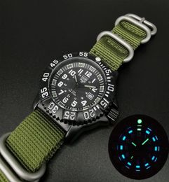 Men Watch Waterproof Military Quartz Watches Imitation Tritium Luminous Chronograph Stop Luxury NATO Nylon Diving Wristwatches89487594082