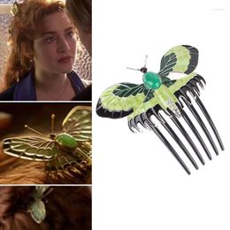 Hair Clips Elegant Titanic Butterfly Combs For Women Retro Long Teeth Slide Hairpins Accessories