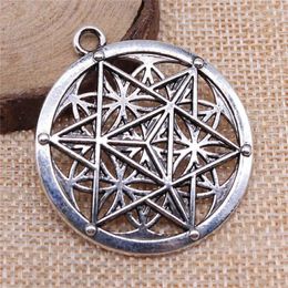 Charms Accessories Hollow Carved Round Magic Jewellery For Woman 45x40mm 2pcs