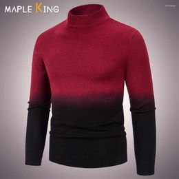 Men's Sweaters Winter Clothes Men Gradient Colour Designer Sweater Woman Luxury Pullover Korean Fashion Knitted Vintage Jumpers Coats