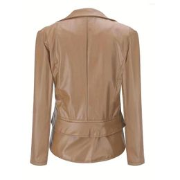 Womens Jackets Leather Coats Autumn And Winter Motorcycle Jacket Coat Two Wear Zipper Drop Delivery Apparel Clothing Outerwear Dhvnd