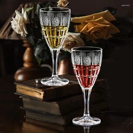 Wine Glasses 260ml Hand-carved Crystal Glass Cocktail Bar El Restaurant Wedding Party