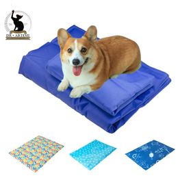 Summer Pet Dog Cold Mat Pad Waterproof Gel Cooling Cool Ice Mattress Bed Cats 240416