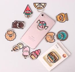 Ring Buckle Bracket Holder Mounts Snack Shape Cartoon Cute Cell Phone Finger Ring Bracket Universal For Apple iPhone 7 8 xs max8257953