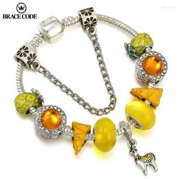 Charm Bracelets Now Fashion Beaded Pineapple Pizza Alpaca And Pulsera Jewelry Gift For Kids