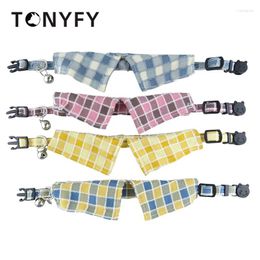 Dog Collars Pet Cat Bow Tie Collar Adjustable Plaid Durable Costume Necktie For Puppy Cats Festival Grooming Accessories