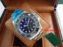 Wristwatches Luxury Men Automatic Mechanical Watch D-blue Stainless Steel Ceramic Black Blue Beramic Bezel Casual Deep Sea Watches 44mm
