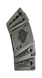 Retail New Spades 10JQKA Playing Cards Kerosene Lighter Cowboys Belt Buckle With Metal Men Belt Accessories Fit 4cm Wide Belt9387777