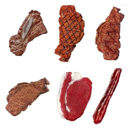 Decorative Flowers Artificial Steak Roasting Beef Realistic For Kitchen Markets Display Simulation Pork