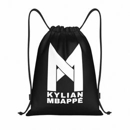 mbappes Soccer Drawstring Bag Women Men Foldable Sports Gym Sackpack Football KM Shop Storage Backpacks L0dC#