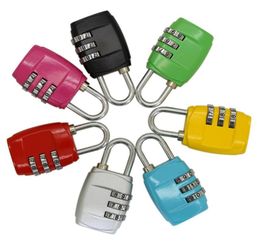 Portable 3 Digit Combination Padlock TSA Lock Luggage Suitcase Travel Bag Code Lock Black red yellow blue Alloy Combination Lock 83700114