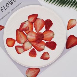 Decorative Flowers 2PCS/lot Real Strawberry Pressed Flower Nature Fruit Slice Embossed DIY Drop Glue Mobile Shell Float Bottle Scented