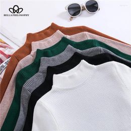 Women's Sweaters Marwin -coming Autumn Winter Turtleneck Pullovers Primer Shirt Long Sleeve Short Korean Slim-fit Tight Sweater