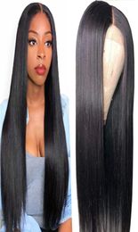 Unprocessed Silky Straight Lace Front Wig Brazilian Virgin Human Hair 13x4 lace Wigs for Women Natural Color3394565