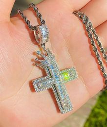 14K Iced Out Gold Pendant Necklace Hiphop Bling Charm Micro Pave Cubic Zircon Fashion Jewelry9635989