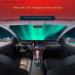 Car Air Freshener Rechargeable 160ml large-capacity glass car aroma diffuser with car start-stop long-lasting fragrance spray car aromather L49