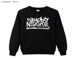 Men039s Hoodies Sweatshirts Naughty By Nature Old School Hip Hop Rap Skateboardinger Music Band 90s Boy Girl Black Cotton Men8831302