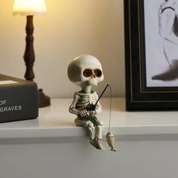 Halloween Ghost Festival Skeleton Character Decoration Ornament Resin Figurine Crafts Arrangement Living Room Table Accessories 240416