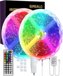 GIREALO 150 Led Party Strip Lights Led Colour Changing Strip Lights 328ft with 44 Keys Remote Control Safest UL Power Adapter for 4445977