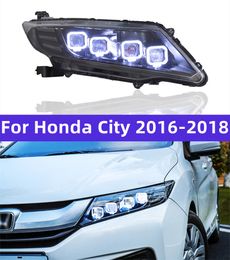 Car Headlights for Honda CITY 20 16-20 18 Angel Eye LED DRL Dynamic Signal Lamp Head Lamp Front light Assembly