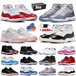 air jordan 11 jordan11 Cherry 11 Retro Basketball Shoes Jumpman DMP High Cool Grey 11s Cement Grey Low Tour Yellow Snakeskin【code ：L】Bleached Coral XI Space Jam Sneakers