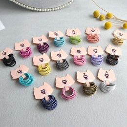 Hair Accessories A2ES 10Pcs Kids Girl Glitter High Elastic Rope Solid Ponytail Holder 12 Colors