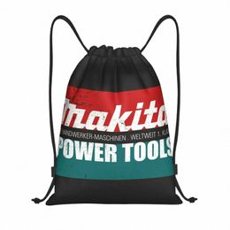 vintage Makitaes Power Tools Drawstring Bag Women Men Foldable Sports Gym Sackpack Shop Storage Backpacks d4ZV#